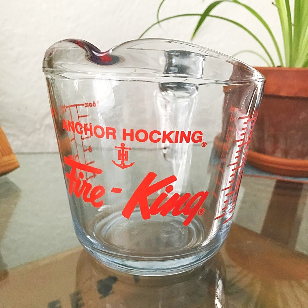 Fire King Classic 2 Cup Measuring Cup Anchor Hocking USA
